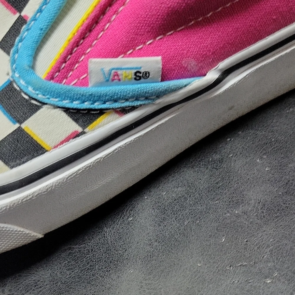 Vans Multicolor Checkerboard Slip-Ons Mens 8.5 womens 10 - Picture 7 of 9